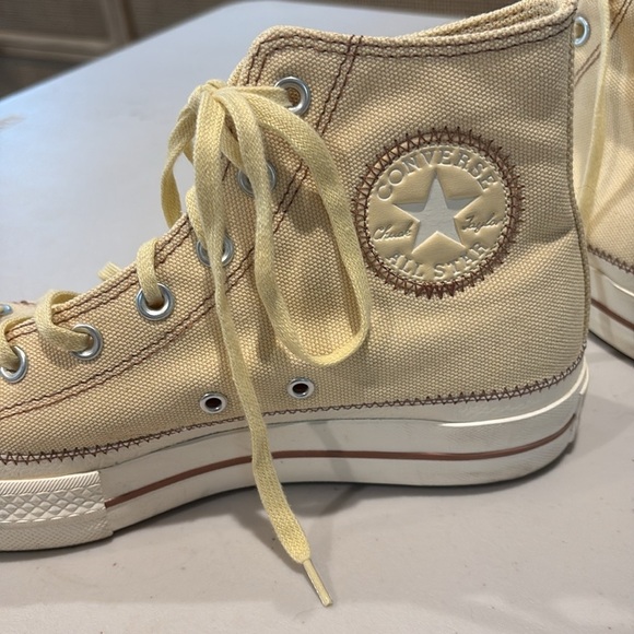 Converse Women's Chuck Taylor All Star Lift Platinum Sneakers, yellow, Size 9 - Picture 13 of 14